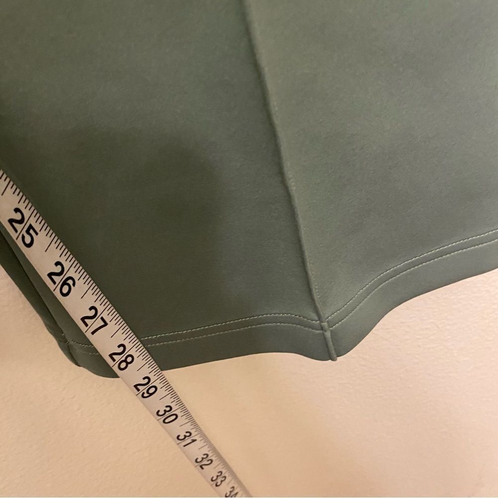 Fabletics Plush Interlock Wide Leg Pant stretch knit sage green casual trouser S - Picture 9 of 11